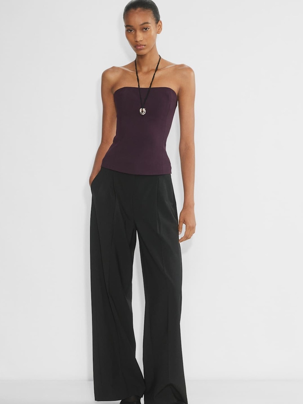 Babaton/Aritzia headline bustier in plum